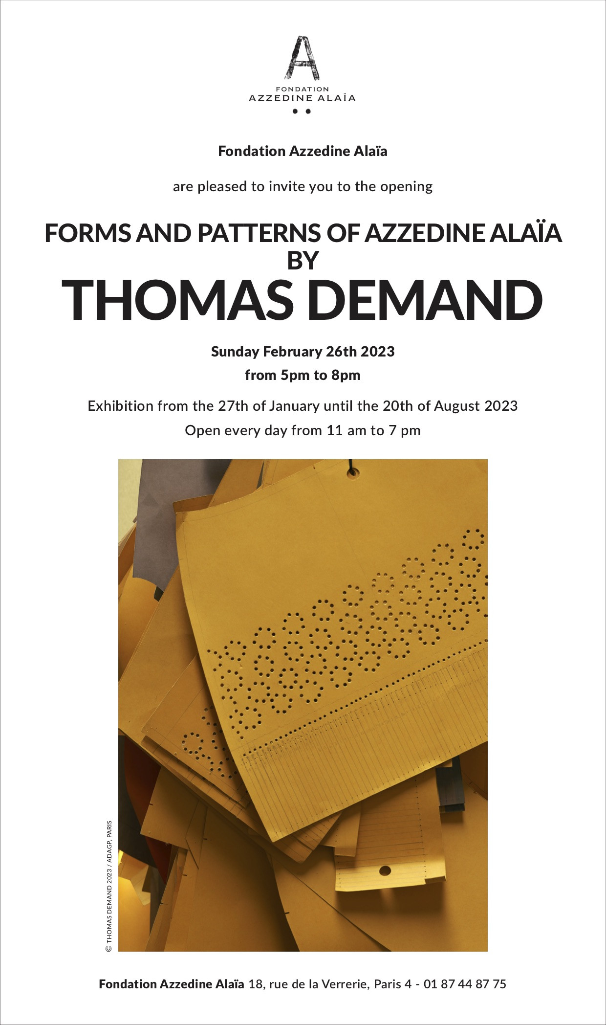Formes et Patrons d'Azzedine Alaïa par Thomas Demand