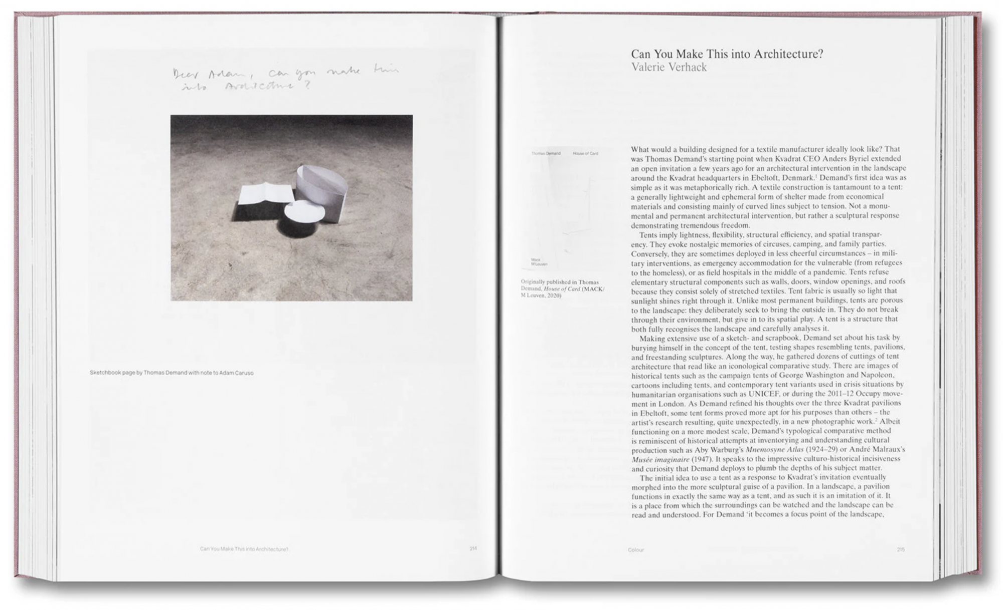 Thomas Demand & Adam Caruso: Collected Works: Volume 3 2010-2020, Book launch & talk